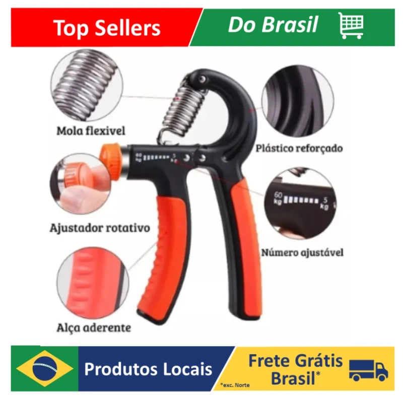 Hand Grip Flexor De Punho Com Mola Ajustável Antebraço Mãos