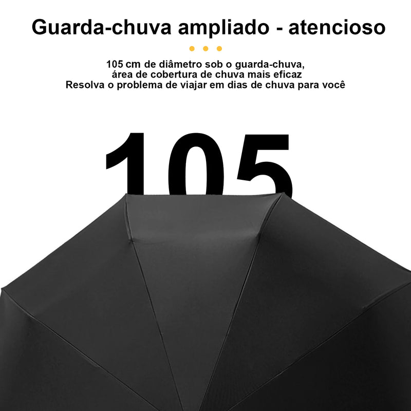 Guarda Chuva Dobrável Automático 10 Ossos com Luzes de LED