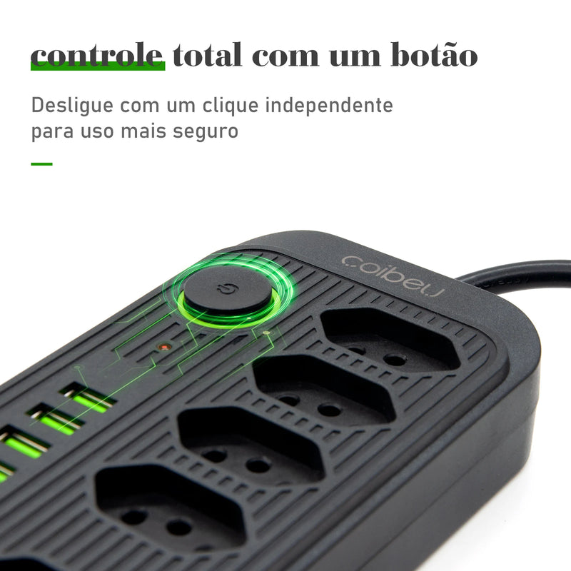 extensão tomada, Régua de tomada, filtro de linha, extensão elétrica, tomada usb, plug, régua tomadas de energia, filtro de linha brasil,100-220V，10A