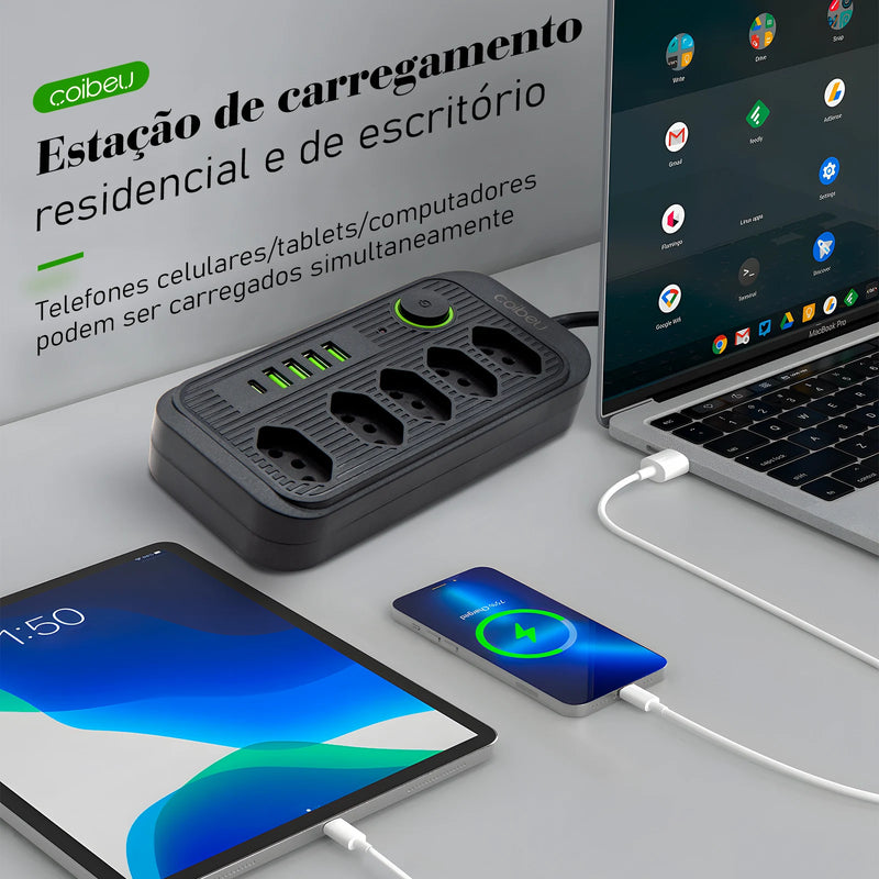 extensão tomada, Régua de tomada, filtro de linha, extensão elétrica, tomada usb, plug, régua tomadas de energia, filtro de linha brasil,100-220V，10A