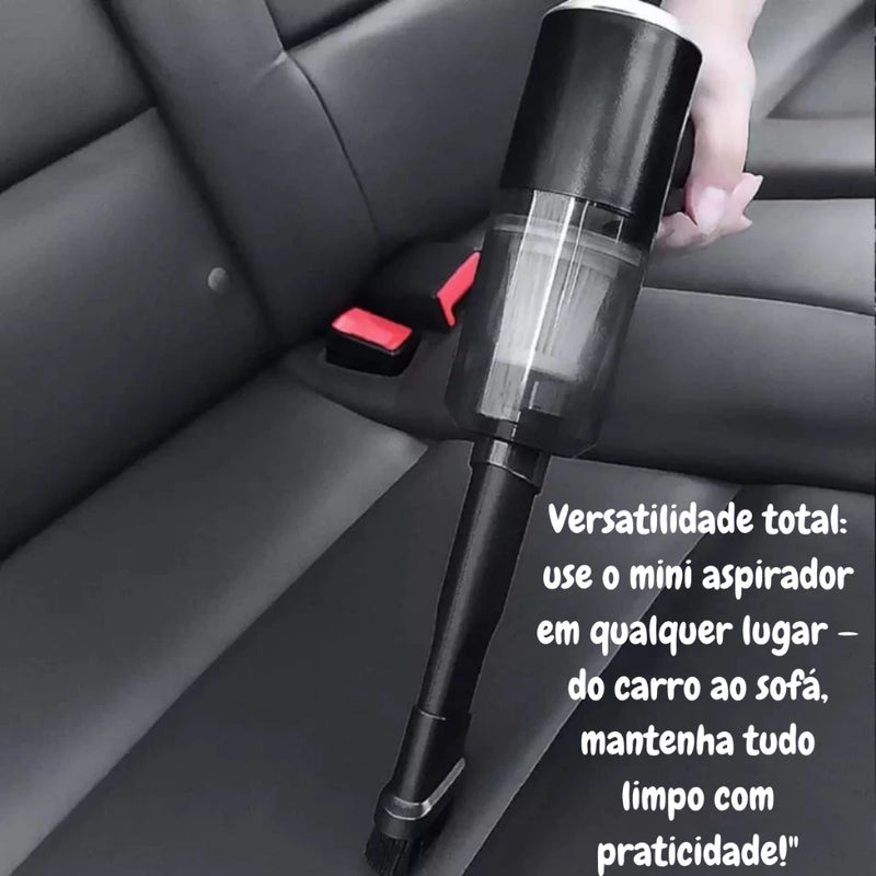 PCMOS 1PC aspirador sem fio dupla utilização para casa e carro 120W alta potência poderoso aspirador preto